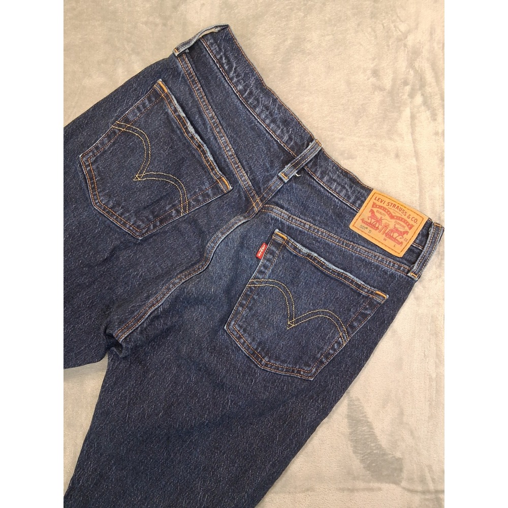 Levis 501 Skinny Jeans Womens‎ 29 High Rise Distressed Dark Wash Denim Pants